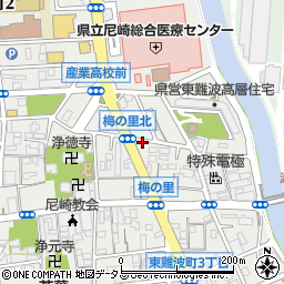 タイムズ尼崎東難波町第２駐車場周辺の地図