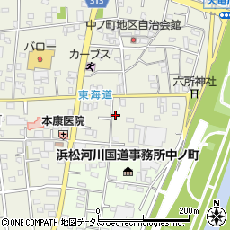 静岡県浜松市中央区中野町1152周辺の地図