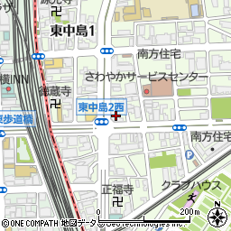 ローソン東淀川東中島二丁目店周辺の地図