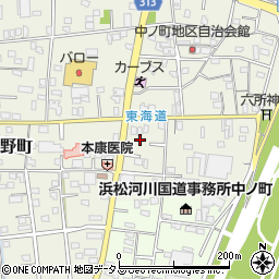 静岡県浜松市中央区中野町1180周辺の地図
