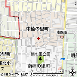 大阪府大東市中楠の里町周辺の地図