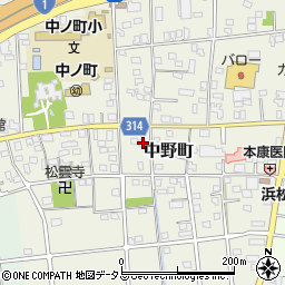 静岡県浜松市中央区中野町2095周辺の地図