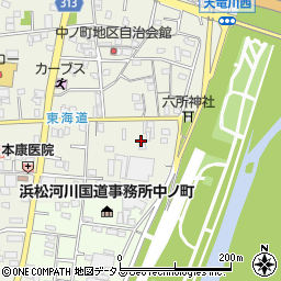 静岡県浜松市中央区中野町1113周辺の地図