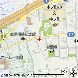 静岡県浜松市中央区中野町2138周辺の地図