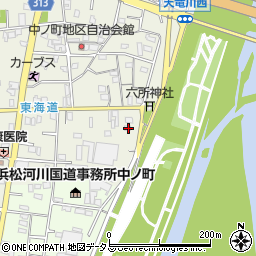 静岡県浜松市中央区中野町1101周辺の地図