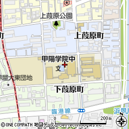 兵庫県西宮市中葭原町周辺の地図