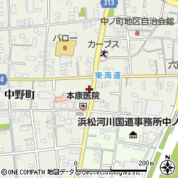 静岡県浜松市中央区中野町1199周辺の地図