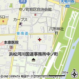 静岡県浜松市中央区中野町1118周辺の地図