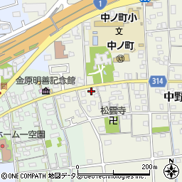 静岡県浜松市中央区中野町2130周辺の地図