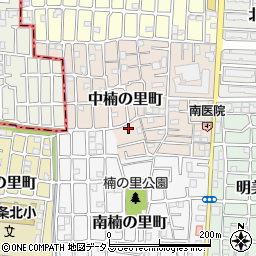 大阪府大東市中楠の里町19周辺の地図