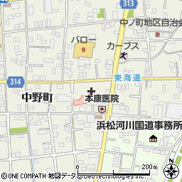 静岡県浜松市中央区中野町1209周辺の地図