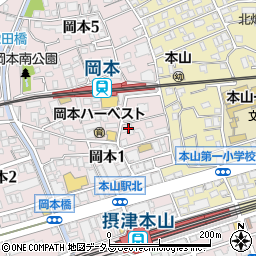 株式会社文学館　岡本店周辺の地図