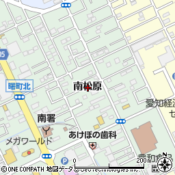 愛知県豊橋市曙町南松原周辺の地図