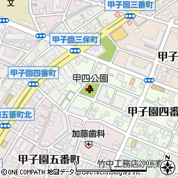 兵庫県西宮市甲子園四番町9周辺の地図