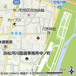 静岡県浜松市中央区中野町1112周辺の地図