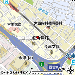 兵庫県西宮市今津水波町8周辺の地図