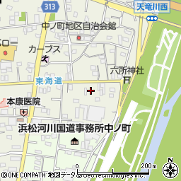 静岡県浜松市中央区中野町1117周辺の地図