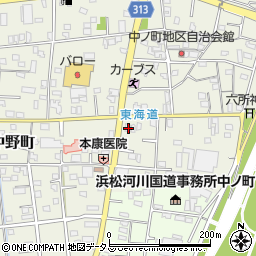 静岡県浜松市中央区中野町1189周辺の地図