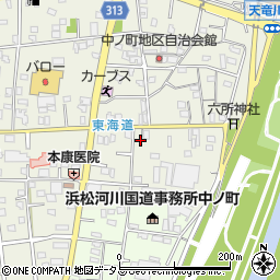 静岡県浜松市中央区中野町1138周辺の地図
