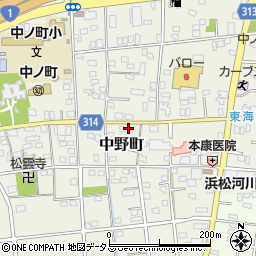 静岡県浜松市中央区中野町2084周辺の地図