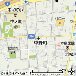 静岡県浜松市中央区中野町2092周辺の地図
