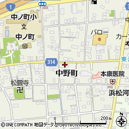 静岡県浜松市中央区中野町2093周辺の地図