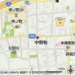 静岡県浜松市中央区中野町2091周辺の地図