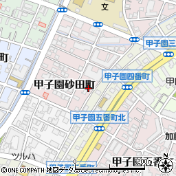 兵庫県西宮市甲子園砂田町6周辺の地図