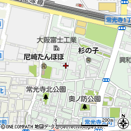 兵庫県尼崎市常光寺1丁目10-11周辺の地図