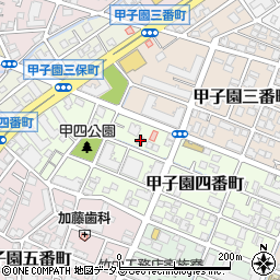 兵庫県西宮市甲子園四番町3-20周辺の地図
