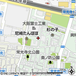 兵庫県尼崎市常光寺1丁目10-9周辺の地図