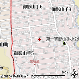 兵庫県神戸市東灘区御影山手4丁目21周辺の地図