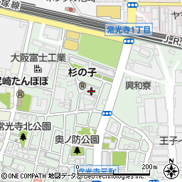 兵庫県尼崎市常光寺1丁目6-12周辺の地図