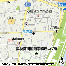 静岡県浜松市中央区中野町1151周辺の地図