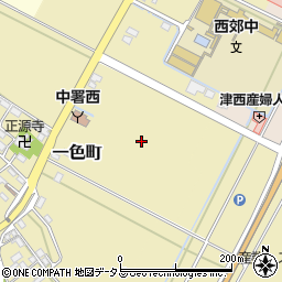 三重県津市一色町周辺の地図