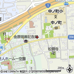 静岡県浜松市中央区中野町144周辺の地図