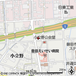 静岡県磐田市小立野349周辺の地図