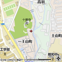 兵庫県神戸市灘区一王山町周辺の地図