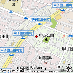 兵庫県西宮市甲子園四番町1周辺の地図