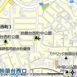 兵庫県神戸市北区鈴蘭台西町周辺の地図