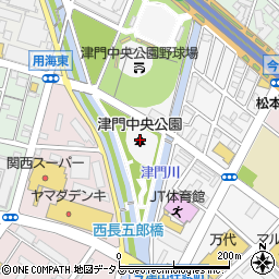 津門中央公園周辺の地図