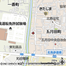東野文化南側周辺の地図
