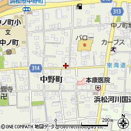 静岡県浜松市中央区中野町563周辺の地図