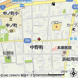 静岡県浜松市中央区中野町560周辺の地図