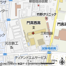 大阪府立門真西高等学校　第３学年周辺の地図