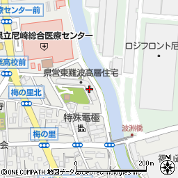 県営東難波高層住宅周辺の地図