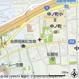 静岡県浜松市中央区中野町135周辺の地図