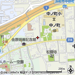 静岡県浜松市中央区中野町134周辺の地図