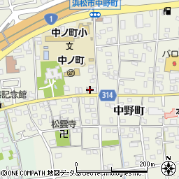 静岡県浜松市中央区中野町359周辺の地図