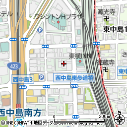 株式会社建研　大阪支店周辺の地図